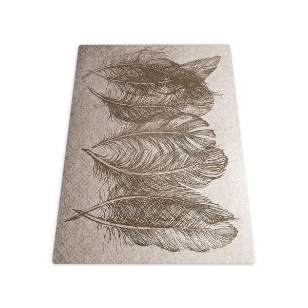 Furniture floor protector Mat under Chair Desk Birds Feathers Pattern 120x90