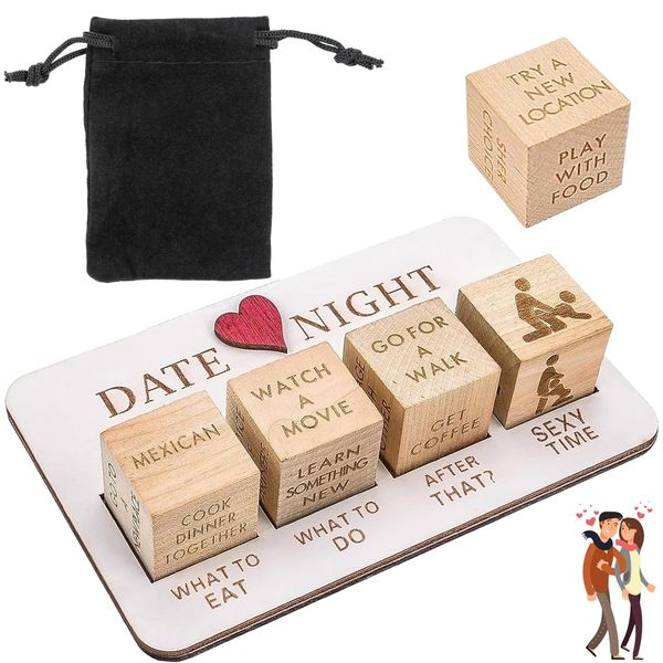 Funny Date Night Dice Dice Date Night Ideas Game Dice for Couples Fun Dice Games Set Date Night Dice Kit Date Night Games for Memorable Date Nights Date After Dark Edition with Bag