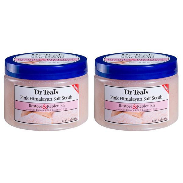 Dr Teal's Epsom Salt Body Scrub 2-pack, Pink Himalayan