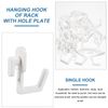 SOLUSTRE 20pcs Pegboard Hooks Kit J Shape Peg Hooks Plastic Peg Board Hooks for Garage Tool Storage Organizer