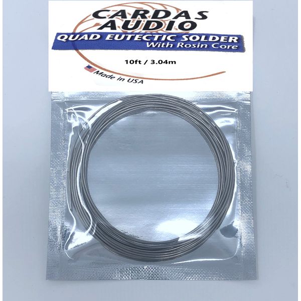 Cardas Audio Quad Eutectic Silver Solder Wire 10ft / 3.04 Meter Roll Rosin Flux