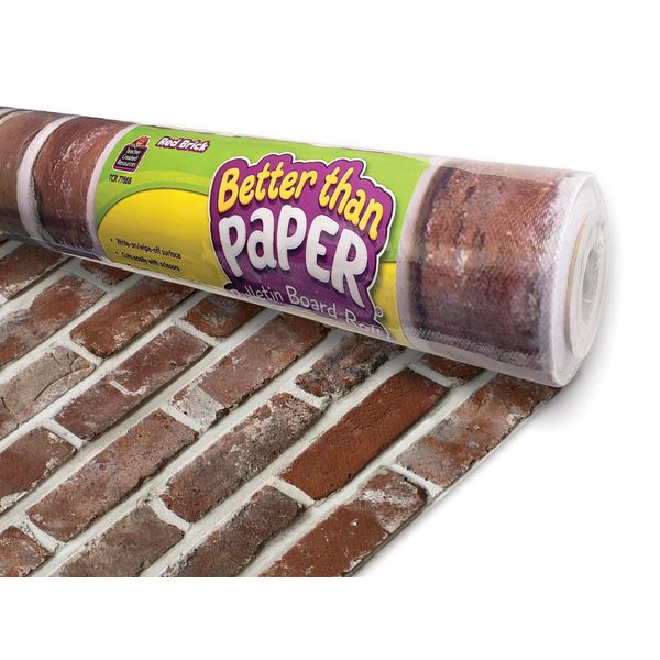 Teacher Created Resources Red Brick Better Than Paper Bulletin Board Roll (TCR77888)