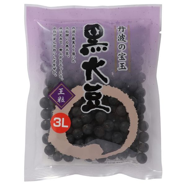 夜久野物産 【京都産】丹波の宝玉 黒大豆 王粒3L 150g 本場 産直 丹波黒 高級 大粒3L 11mm上 乾燥豆 生豆 乾物 煮豆 惣菜 黒豆 お正月 おせち料理 レシピ付き