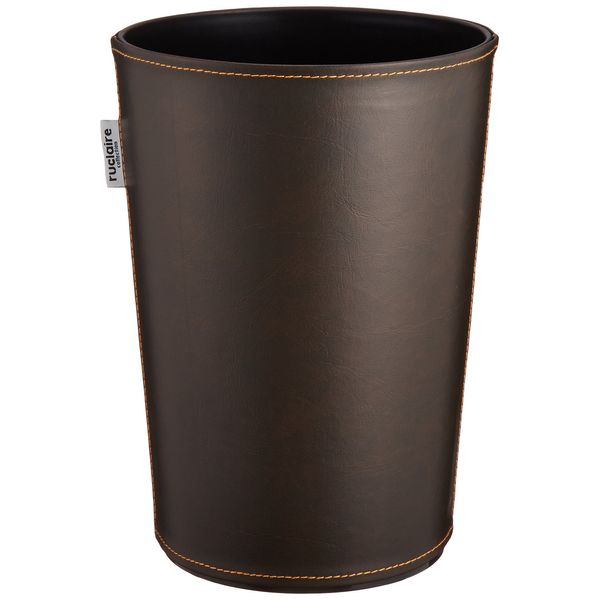 Asbel Leather Trash Can S "Leclerc Collection" 6L Brown