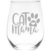 Cat Mama stemless wine glass, 17 oz.