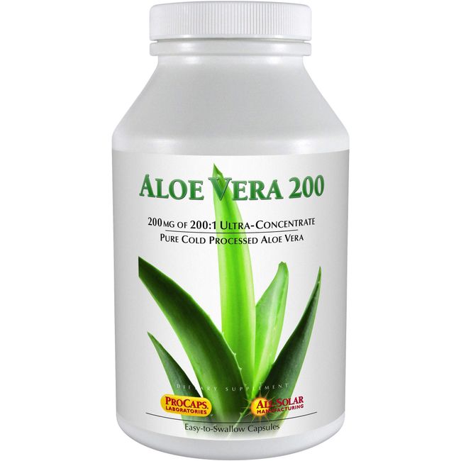 Andrew Lessman Aloe Vera 200 - 180 Capsules – Provides 200:1 Ultra-Concentrate of Aloe Vera, Soothing Support for Stomach and Digestive System, No Additives, Small Easy to Swallow Capsules