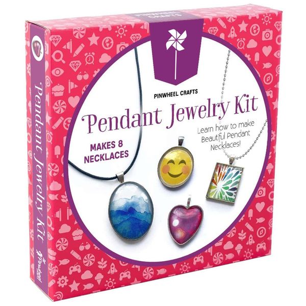 Pendant Necklace Making Kit for Girls and Teens - Jewelry Making Supplies DIY Arts and Crafts for Kids to Create Personalized Jewelry, Beautiful Gifts Jewelry Making Kit for Girls 8-12