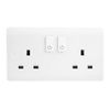J&M Electrical Click Smart+ 13A 2 Gang Zigbee Smart Socket Outlet CMA30036 White 3-pin UK Plug Plastic Socket