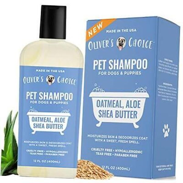 Dog Shampoo with Oatmeal and Aloe. Shea Butter for Smelly Dogs, Puppy Shampoo