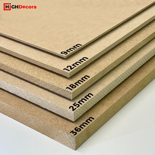 Highdecora MDF Board, Cut to Size, Standard Raw MDF Surface, Both Sides (12mm Thick H100-1000mmXW100-600mm)