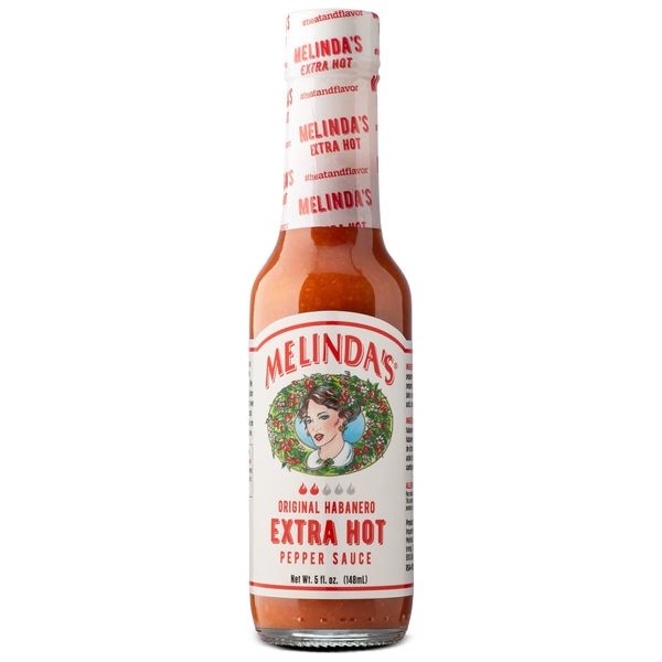 Melinda’s Original Habanero Extra Hot Sauce - Gourmet Habanero Hot Sauce - Made with Habanero Peppers, Carrots, Onion, Vinegar & Garlic - Keto, Kosher, Vegan, Gluten Free Hot Sauce - 5oz, 1 Pack