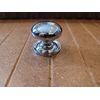 RKI CK-3217 Solid Brass Cabinet Knob SmallRound w/ Back Plate Polished Chrome