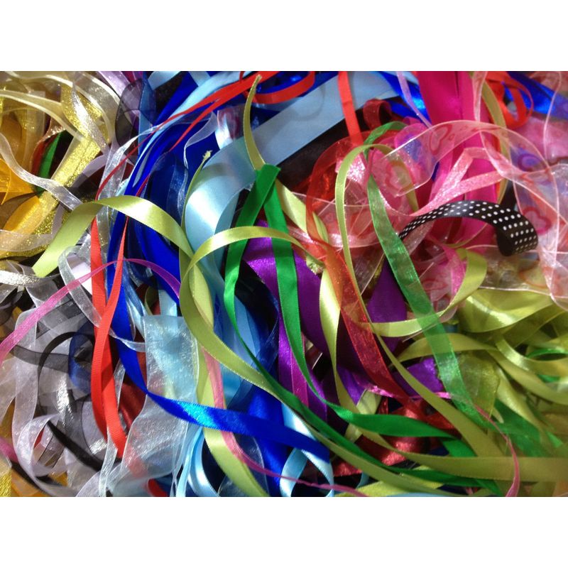 10M Bundles of Mixed Ribbon off cuts Assorted Colours / sizes Premium ...
