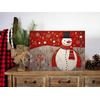 20x16 Minimalist Red Snowman Canvas Wall Art