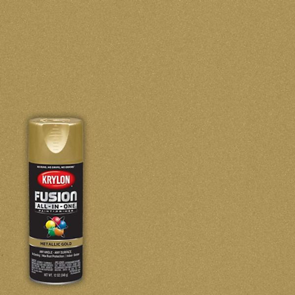 12 Oz  K02770007 Gold Fusion All-In-One Paint & Primer Spray Paint, Metallic