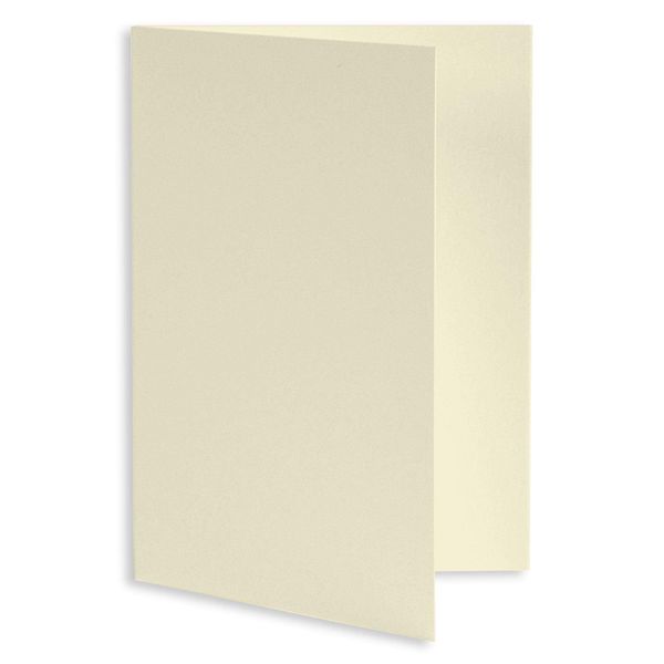Blank Fold Invitation Card A2 Matte Eggshell Wedding Cream, 25 Pack