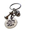 Strong is Brave + Small Dumbbell + Small Kettlebell Keychain