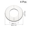 sourcing map Wall Split Flange, Stainless Steel Round Escutcheon Plate for 28mm Diameter Pipe 4Pcs