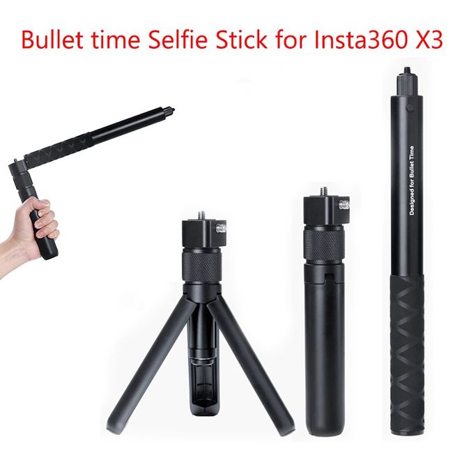 Handheld Camera Selfie Stick and Tripod for Insta360 Bullet Time  Bundle,Compatible with Insta360 X3/ One X2/One RS/One R/One Accessories