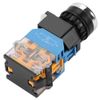 Green LED Light Momentary Switch Voltage110-220V 22mm, LED Push Button Switch On/Off, LED Light Reset Switch Flat Head Push Button