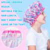Kids Shower Caps Waterproof Reusable 3 Pack Mermaid