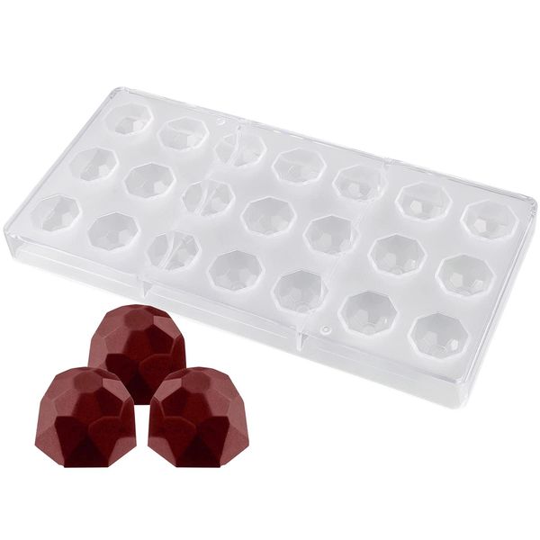 FYSL Chocolate Moulds 10.7 x 5.3 Inch Chocolate Moulds Polycarbonate, Candy Making Mold Polycarbonate Chocolate Mould Plastic Chocolate Mold for Handmade Pastry Baking Tools, 21 in 1