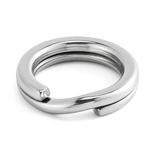 Alwonder 100 Pack Fishing Split Rings Stainless Steel Lure Rings, 9-400LB Hyper Wire Fishing Rings Heavy Duty Saltwater Terminal Tackles Lure Connectors Solid Rings Snap Rings 145LB