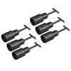 sourcing map E14 Shade Ring Removal Tool T Type Light Replacing Accessories Black Plastic, Pack of 6