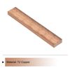 sourcing map 1Pcs 6" x 1" Copper Flat Bar,2/5" Thickness Copper Bar Stock for Grounding Systems Architectural Projects