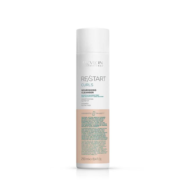 REVLON PROFESSIONAL RE/START Curls Nourishing Cleanser, mildes Haarreiniger, Shampoo für lockiges Haar, sulfatfreies Haar, Lockendefinition, 250 ml