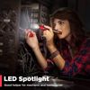 WORKPRO USB Rechargable LED Flashlight UV Black Light 450 Lumen Pocket Pen Light