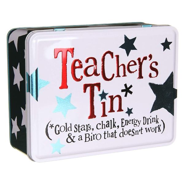 Bright Side The Storage Tin - Teachers Tin* (*Gold Stars, Chalk, Energy Drink & Biro that doesn't work)