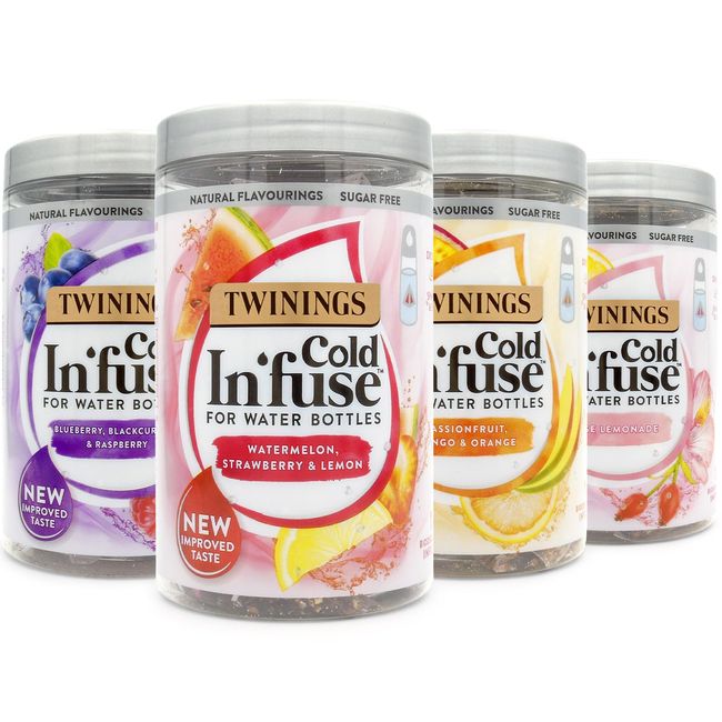 Twinings Cold Infuse - Assorted Flavours Variety Pack with 4 x 12 Infusers - Enhance Your Water with Natural Fruit and Herbal Blends for Refreshing Hydration and Wellness