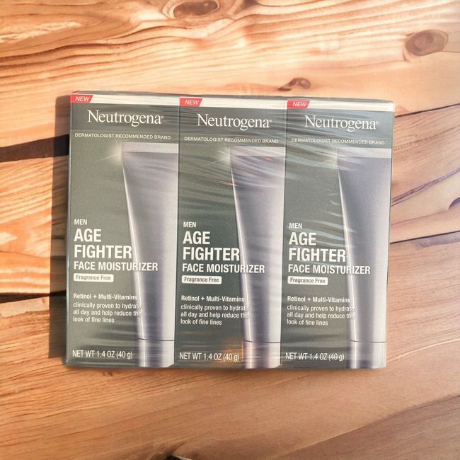 3 Neutrogena Men Age Fighter Face Moisturizer w/ Retinol + vitamins 1.4 Oz