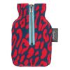 Fashy Taschenwärmer 0,6 L mit Leo-Bezug, Mini-Wärmflasche
