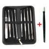 9 Pcs Blackhead Remover Kit Tool Comedone Zit Extractor Whitehead Popping Tool