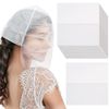 50 Pieces Face Makeup Protector Hood Disposable Cosmetic Mask Beauty Makeup and Clothing Protector Non Woven Dress Make up Face Cover Makeup Protector Face Mask for Women Girl Changing Room Supply