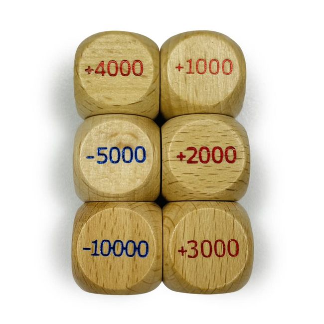 Toyger Thousand Dice, Wood, 6 Pieces (Compatible with ONE PIECE Cards)