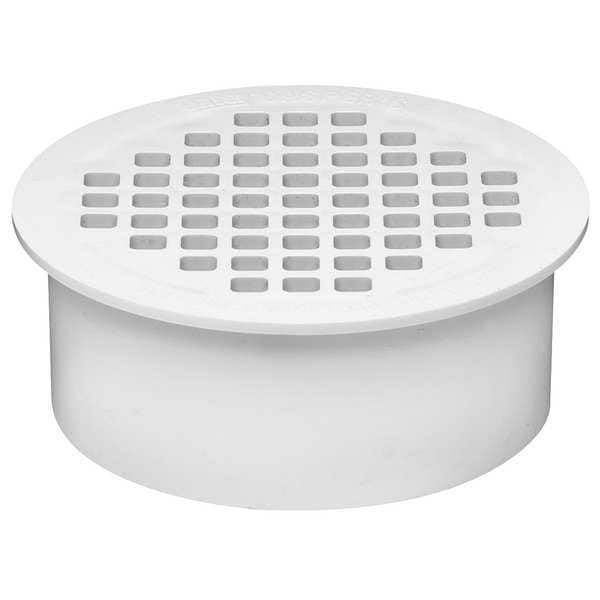 Snap-in Snap-in Drain, PVC, 4", Solvent-Weld, Mfr: 43569-A