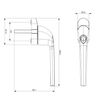 Tilt and Turn Upvc Window Handle Locking Mila 43mm Spindle (White)