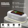 Wireless Charger With Alarm Clock Night Light Thermometer For iPhone 16 Samsung