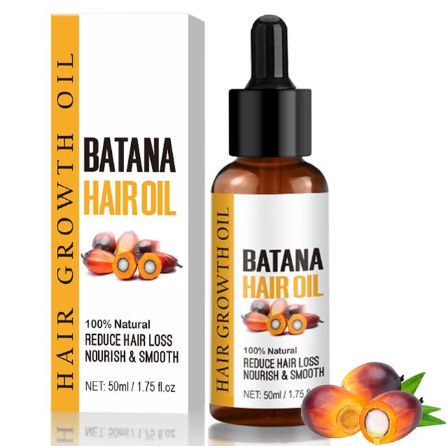 Batana Oil for Hair Growth - Batana Oil - 100% Natural - Repair Damaged Hair, Nourishes Thin Hair Scalp Skin and Loss Hair Growth Fir for All Hair Types - 50ml (Batana hair oil)