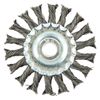 Wire Wheel Brush, Twisted, Carbon Steel (4 Pieces)
