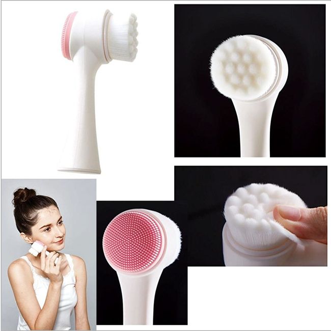 [Household Goods] Transparent Skin Double Facial Cleansing Brush [Foam Facial Cleansing] Ultra-fine bristles &lt;Beautiful skin, dead skin, and clear pores! ＞【SN】