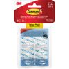 Command 17006CLR-VP Adhesive Hook, 0.5 lb, 18-Hook, Plastic, Clear - pack of 18
