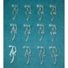 ONE DOZEN (12 each) ~ 1/2" MICRO Mini Blind DOUBLE SLAT Clear VALANCE CLIPS New!