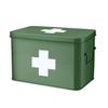 Metal First Aid Empty Box, Medicine Storage Organizer with Removable Tray Handle