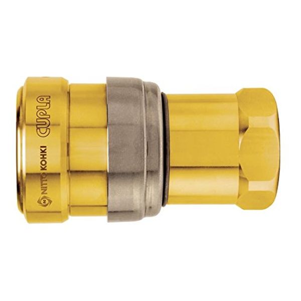 Nitto Koki ZEL-3S NBR Zero Spill Coupler Socket Brass