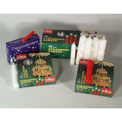 Decoration Candles White 4 Pieces HxW= 11x20.5cm NEW Candle Pyramid Candles