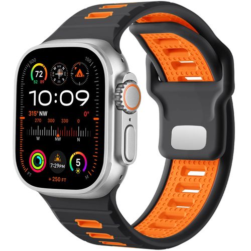 Odbeai Sport Band Compatible with Apple Watch Ultra 2/Ultra Band,Compatible with Apple Watch Bands for Men 49mm 46mm 45mm 44mm 42mm,Waterproof Silicone Strap for iWatch Bands All Series SE 10 9 8-1